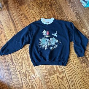 VINTAGE 90s Morning Sun Navy Blue Sweatshirt